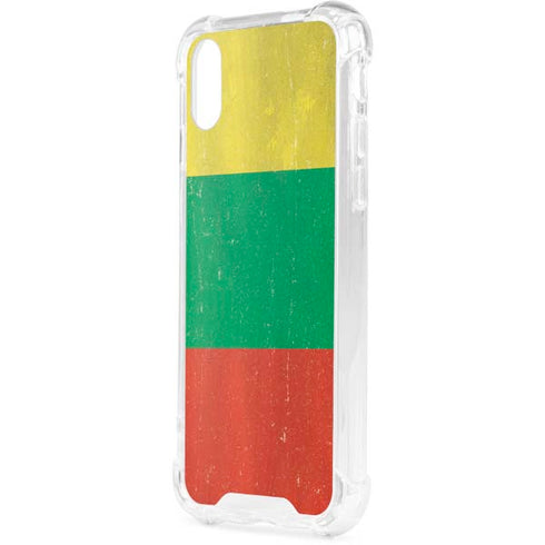 Lithuania Flag Distressed iPhone XS Clear Case